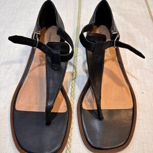 Lucky Brand Black Leather Sandals